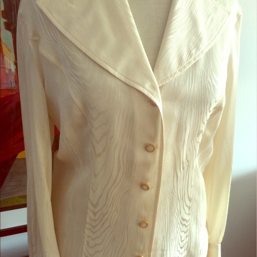 COPY - White silk blouse by Escada